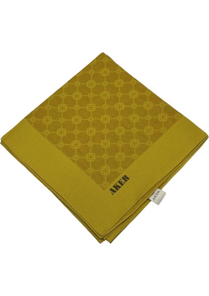 Elegance Monogram Eşarp - Hardal 962