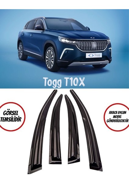 Togg T10X Cam Rüzgarlığı 4-Lü Takım