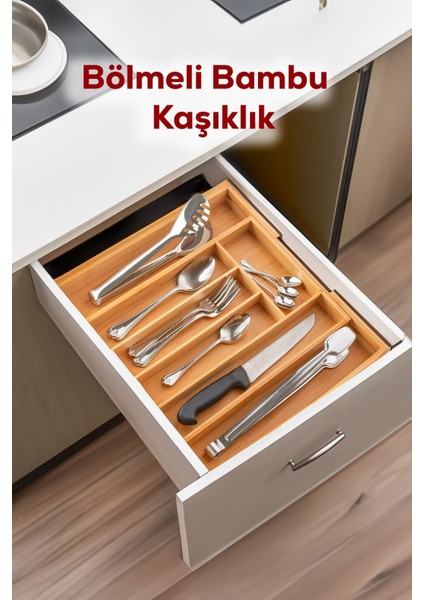 Modern ME58 Ölçü Ayarlı 5-7 Bölmeli Bambu Kaşıklık - Çekmece Içi Tezgah Üstü Kaşıklık Organizer Henüz Yorum Yazılmamış.