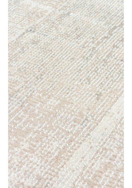 Dakar Sade Desenli Oturma Odası Salon Koridor Antre Mutfak Modern Halı 01 Grey Beıge