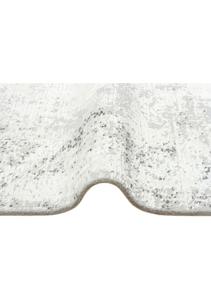 Pasific Serisi Eskitme Desenli Salon Oturma Odası Koridor Antre Modern Halı 05 Cream Grey Xw