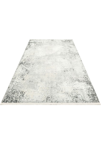 Pasific Serisi Eskitme Desenli Salon Oturma Odası Koridor Antre Modern Halı 05 Cream Grey Xw