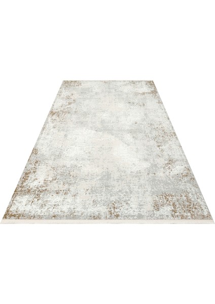 Pasific Serisi Eskitme Desenli Salon Oturma Odası Koridor Antre Modern Halı 05 Grey Beıge Xw