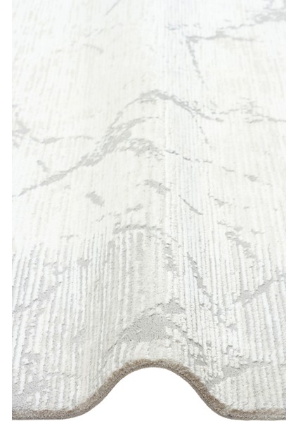 Pasific Serisi Eskitme Desenli Salon Oturma Odası Koridor Antre Modern Halı 20 Cream Grey Xw