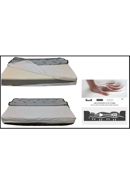 Lüks Visko 10CM Blok Süngerli 100% Sıvı Geçirmez Alezli Fermuarlı Yıkanabilir Köpek Yatağı modelleri