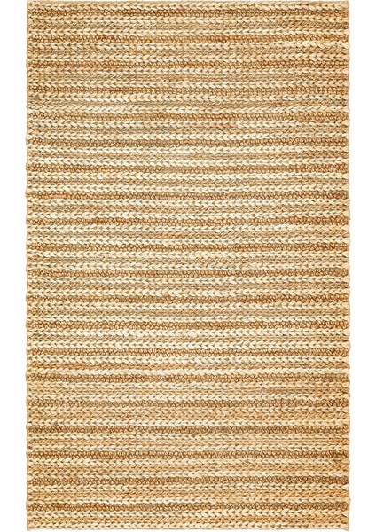 Knit Jüt %100 Naturel Oturma Odası Koridor Antre Mutfak Balkon El Dokuma Halı S-1152 Natural Xw