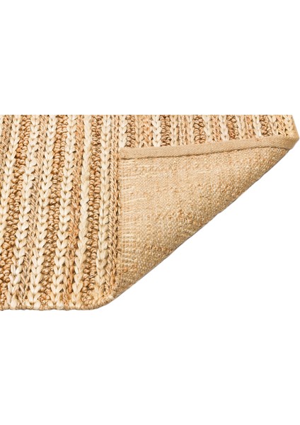 Knit Jüt %100 Naturel Oturma Odası Koridor Antre Mutfak Balkon El Dokuma Halı S-1152 Natural Xw