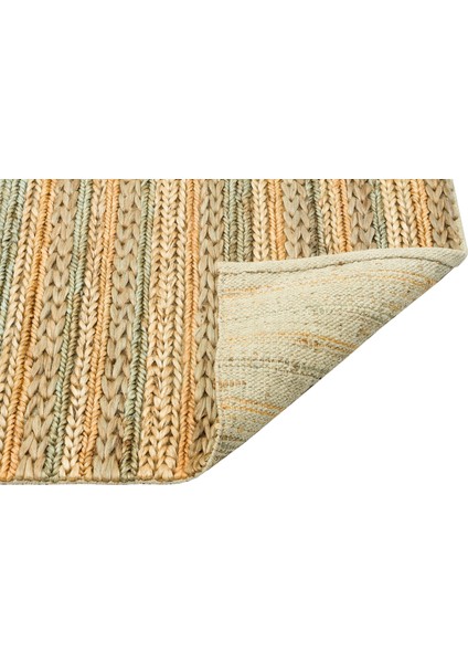 Knit Jüt %100 Naturel Oturma Odası Koridor Antre Mutfak Balkon El Dokuma Halı S-1103 Grey Multy Xw