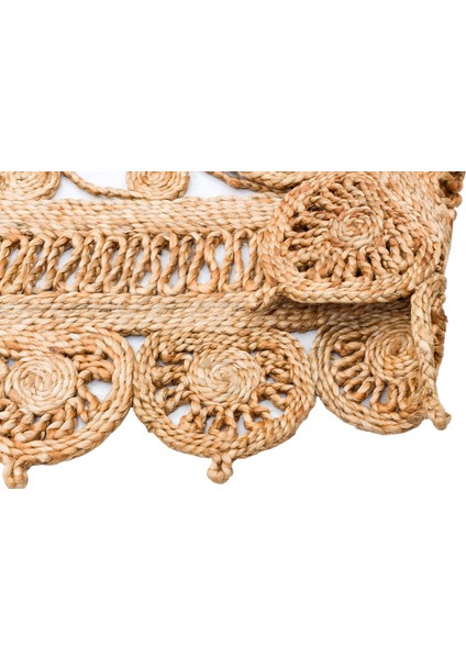Only Jüt Yuvarlak ve Oval %100 Naturel Oturma Odası Antre Mutfak Balkon El Dokuma Halı CA109NATXW