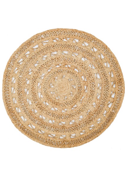 Only Jüt Yuvarlak ve Oval %100 Naturel Oturma Odası Antre Mutfak Balkon El Dokuma Halı CA106DHURIEXW