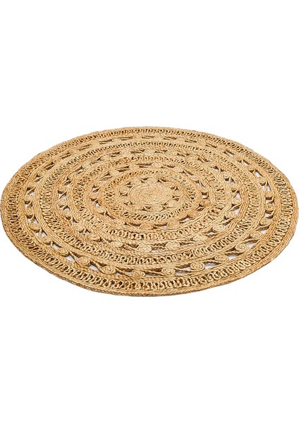 Only Jüt Yuvarlak ve Oval %100 Naturel Oturma Odası Antre Mutfak Balkon El Dokuma Halı CA106DHURIEXW