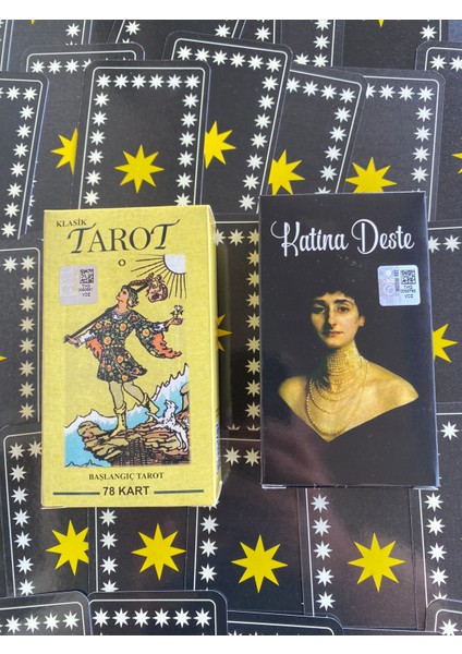 Iki Deste Bir Arada Açıklamalı Katina Destesi ve Açıklamalı Rider Waite Klasik Tarot Destesi