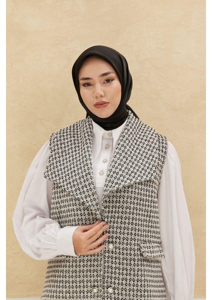 Düz Shiny Eşarp - Siyah fırsatları