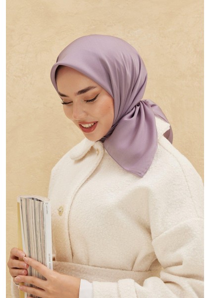 Düz Shiny Eşarp - Erguvan