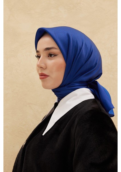 Düz Shiny Eşarp - Saks