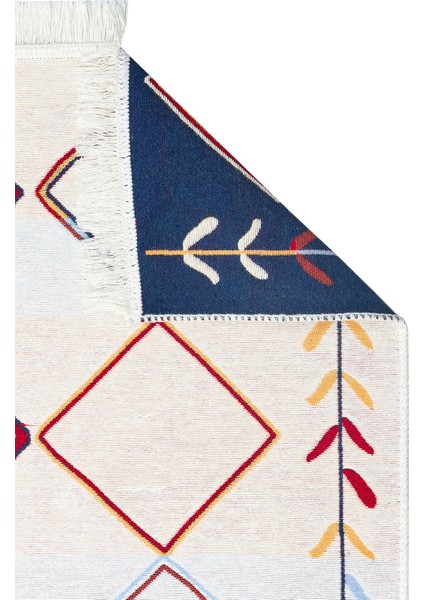 Maya %100 Naturel Pamuk Yıkanabilir Çift Taraflı Oturma Odası Mutfak Koridor Modern Kilim 21 Multy
