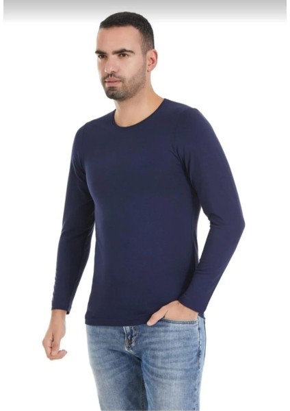 387 Erkek Modal Sıfır Yaka Uzun Kol Atlet Fanila 12 Adet