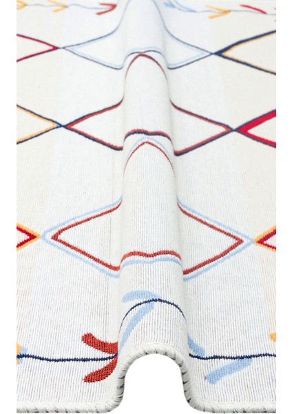 Maya %100 Naturel Pamuk Yıkanabilir Çift Taraflı Oturma Odası Mutfak Koridor Modern Kilim 21 Multy