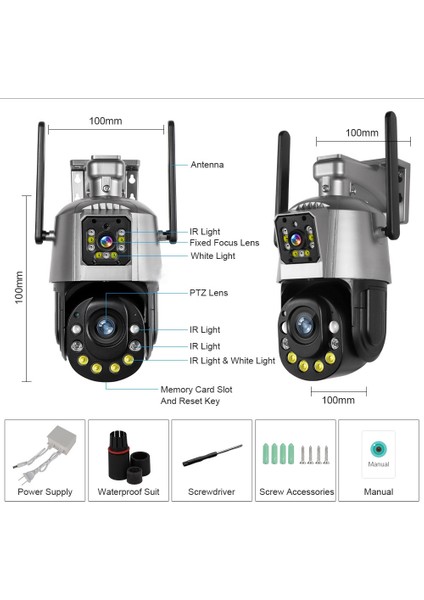 6 Mp Çift Kameralı 36X Optik Zoom 4g Sim Kart Ile Kullanılan ve Modem Wifi Görevi Yapabilen Elektrikli  Ptz Kamera