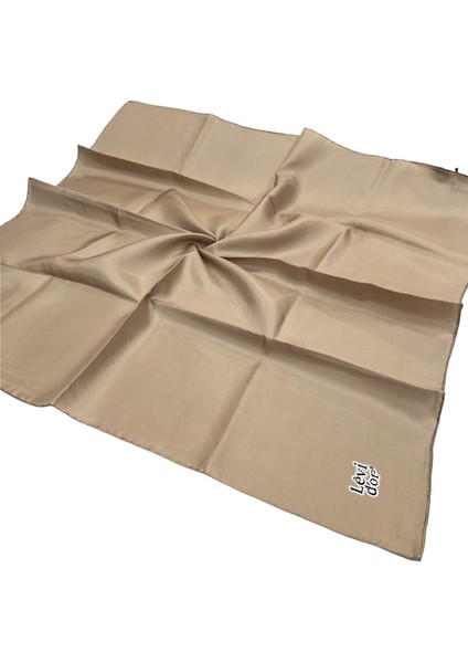 Düz Twill Ipek Eşarp - Bej
