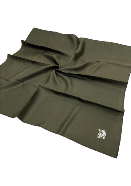 Düz Twill Ipek Eşarp - Haki