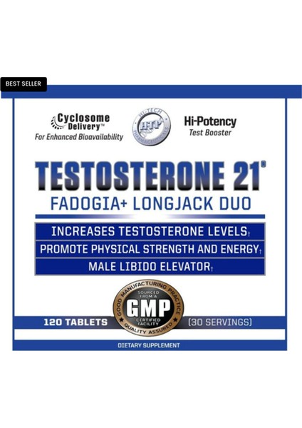 Pharmaceuticals Testosterone-21 120 Tablet usa Menşei 3640