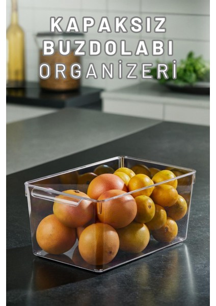 Buzdolabı Dolapiçi Düzenleyici Organizer Kapaksız Tekli (Maxi)