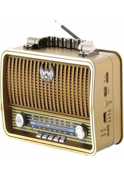 MD-1909BT-BLUETOOTH Portable Şarjlı Hoparlörler Nostaljık Radyo