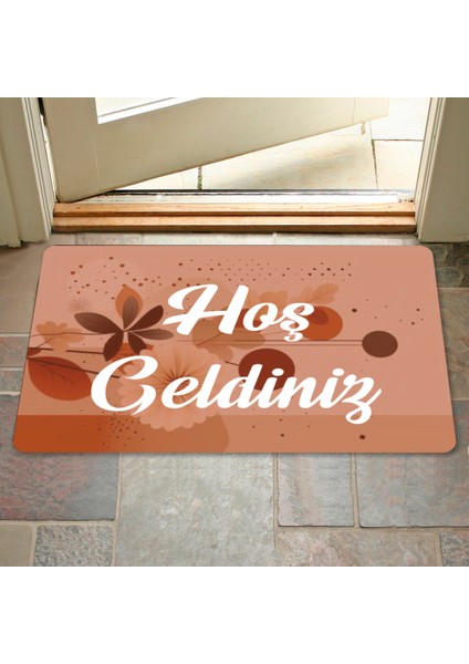 M&H Quality Dijital Baskılı Kapı Önü Paspas Çiçek Desenli Hoş Geldiniz Yazılır Ev Içi Ve Dışı Banyo Mutfak Çocuk Odası Için kullanılabilir 45x70