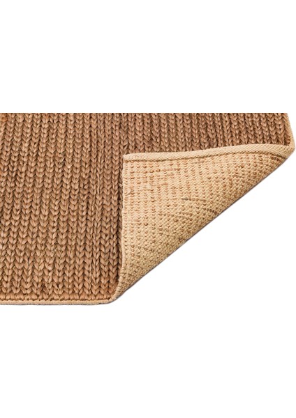 Baccarat Jüt %100 Naturel Oturma Odası Koridor Antre Mutfak Balkon El Dokuma Hasır Halı Bac Brown-4