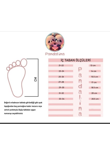 Çocuk Panduf Panda Figürlü Cırt Cırtlı Kaydırmaz Taban Kreş Ev Ayakkabısı