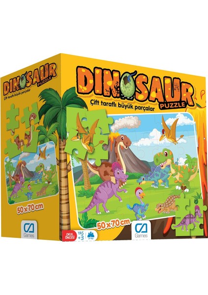 Ca Games Puzzle Ks Dinozorlar Yer 50X70 cm 24 Parça CA.5139 3160