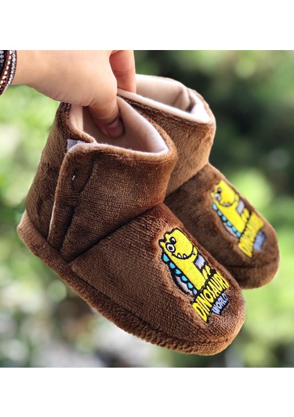 Çocuk Panduf Dinazor Figürlü Cırt Cırtlı Kaydırmaz Taban Kreş Ev Ayakkabısı fiyatları