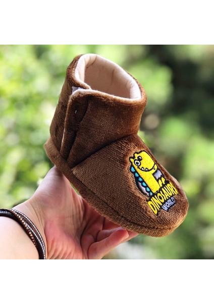 Çocuk Panduf Dinazor Figürlü Cırt Cırtlı Kaydırmaz Taban Kreş Ev Ayakkabısı modelleri