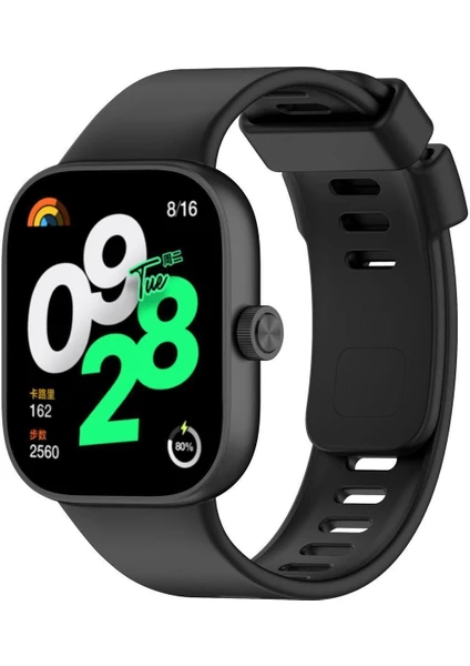 Xiaomi Redmi Watch 4 Uyumlu Yumuşak Silikon Tam Uyumlu Kordon Kayış