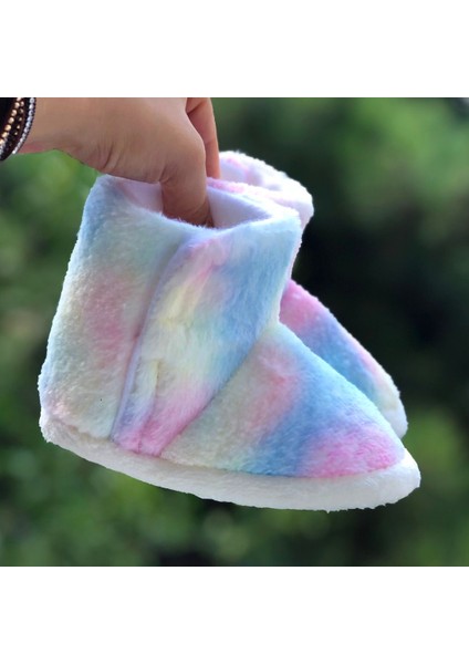 Çocuk Panduf Hologram Desenli Cırt Cırtlı Kaydırmaz Taban Kreş Ev Ayakkabısı modelleri