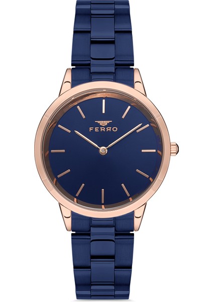 Lacivert Celik Kordon Kadın Kol Saati F21124A-T