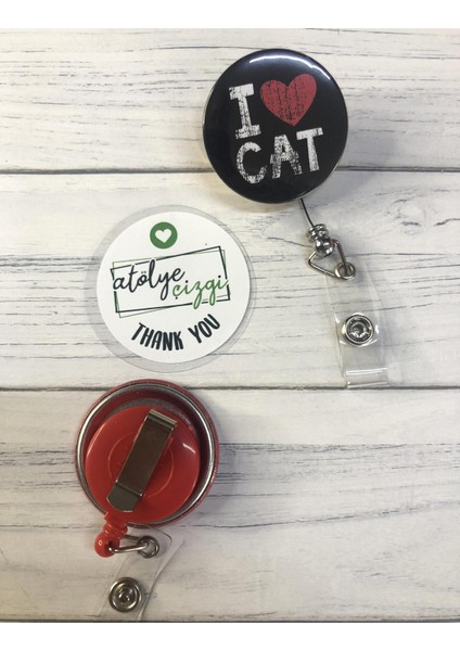 I Love Cat Yoyo Yaka Kartlığı Kart Tutucu Yoyo