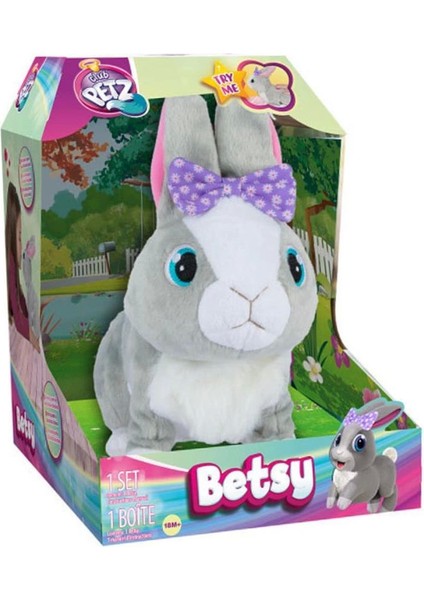 Nessi World Nessiworld 9586 Sesli ve Hareketli Peluş Tavşan Betsy -Sunman