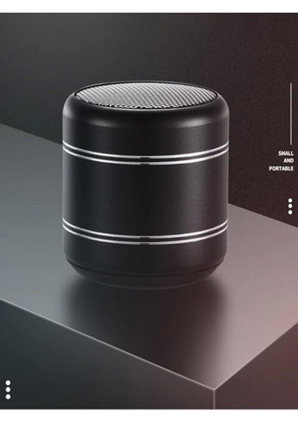 Mini Alüminyum Tws Kablosuz Bluetooth Hoparlör - Yuvarlak Metal Tasarım, Yüksek Bas ve Taşınabilir Özellikler