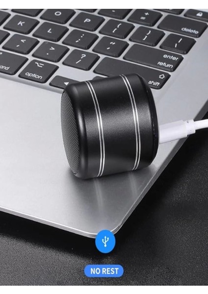 Mini Alüminyum Tws Kablosuz Bluetooth Hoparlör - Yuvarlak Metal Tasarım, Yüksek Bas ve Taşınabilir Özellikler
