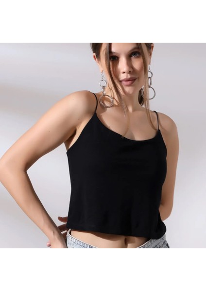 Lastik Ip Askılı Kısa Tulum Atlet