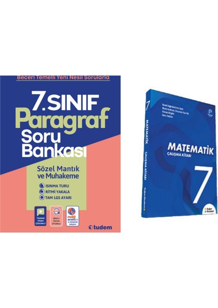 Tudem Yayınları  7.sınıf Parağraf Soru  Bankası & Matematik Çalış