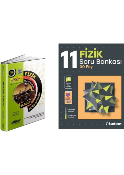 Miray Yayınları 11.sınıf Fizik  & Tudem  11.sınıf Fizik  Soru Ban