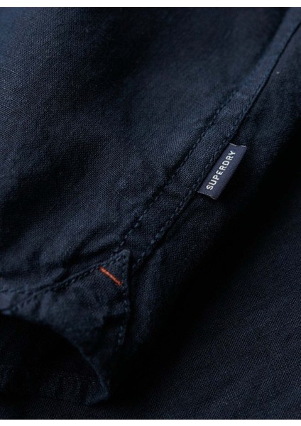 Normal Lacivert Düz Erkek Gömlek M4010607A11S_STUDIOS Casual Lınen L indirimleri