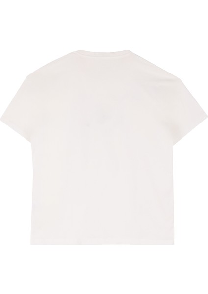Bisiklet Yaka Baskılı Kırık Beyaz Kadın T-Shirt F4WL-TST0280 fiyatları