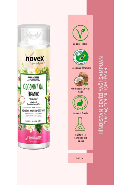 Coconut Oil - Besleyici ve Kırılmaya Karşı Onarıcı Hindistan Cevizi Yağı İçeren Şampuan 300 ml
