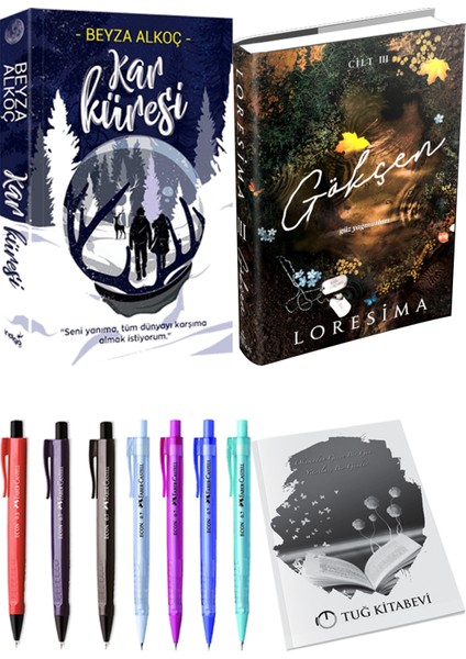 Gökçen 3 Ciltli Loresima ve Kar Küresi Ciltli Beyza Alkoç 2li Set