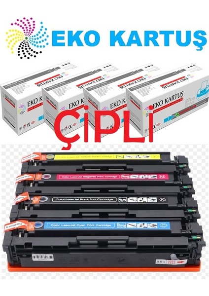 Hp Color Laserjet Pro M182N Muadil Toner 4 Renk Set Çipli