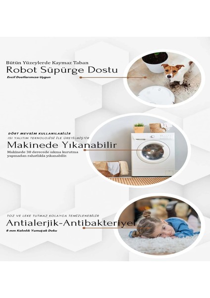 Oturma Odası Pembe Pudra Peluş Kalın Halı Yatak Odası Başucu Sevimli Prenses Odası Çocuk Odası Halı